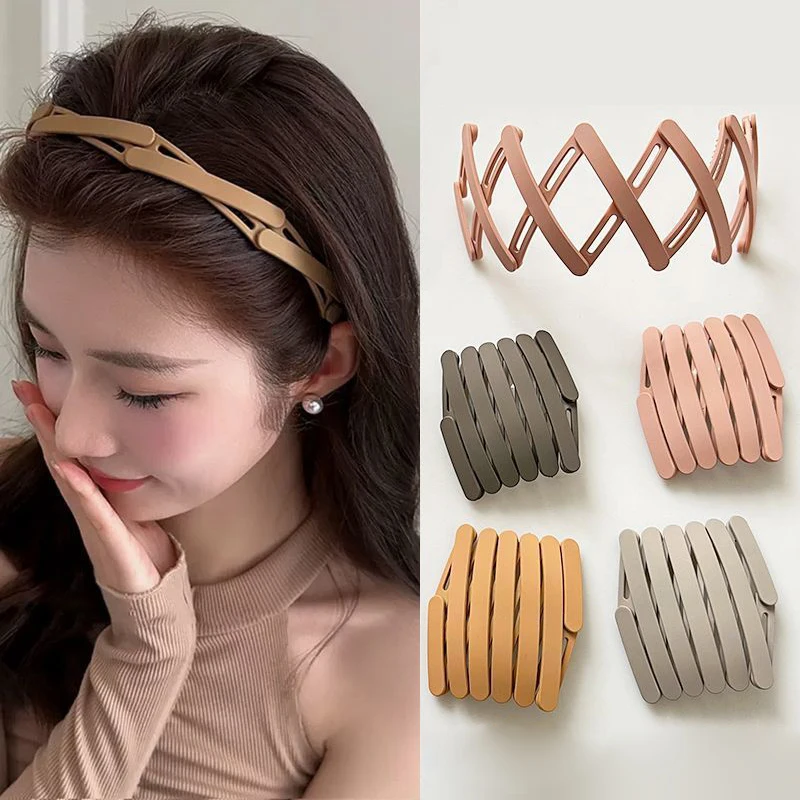 Portable Non-slip Retractable Foldable Hairband New Hair Accessories Headband Hairpin Headband Unisex