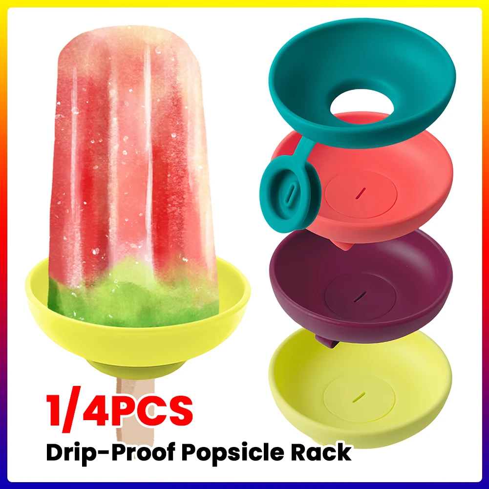 Drip Free Popsicle Holder Silicone Anti-Drip Ice Cream Brack