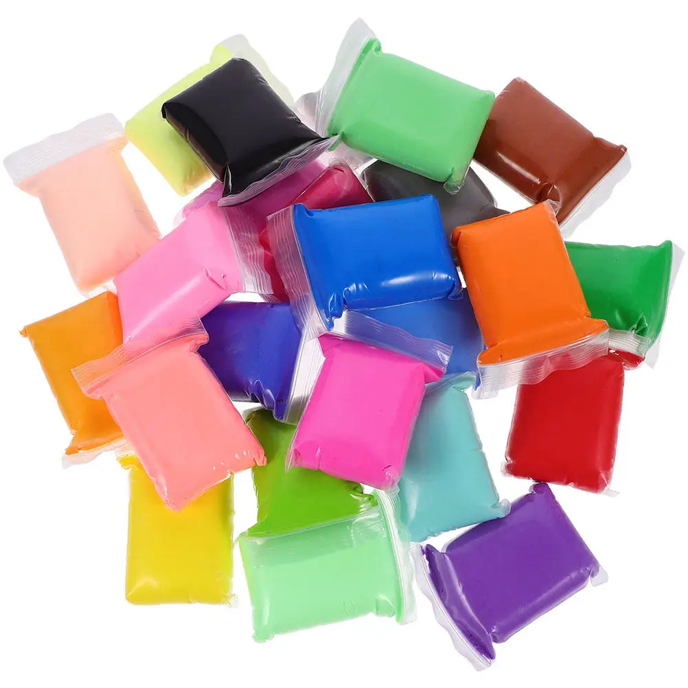 48 peças de argila macia para modelagem infantil, artesanato DIY, argila reutilizável e não tóxica para atividades escolares, domésticas e festas, kits de argila para crianças