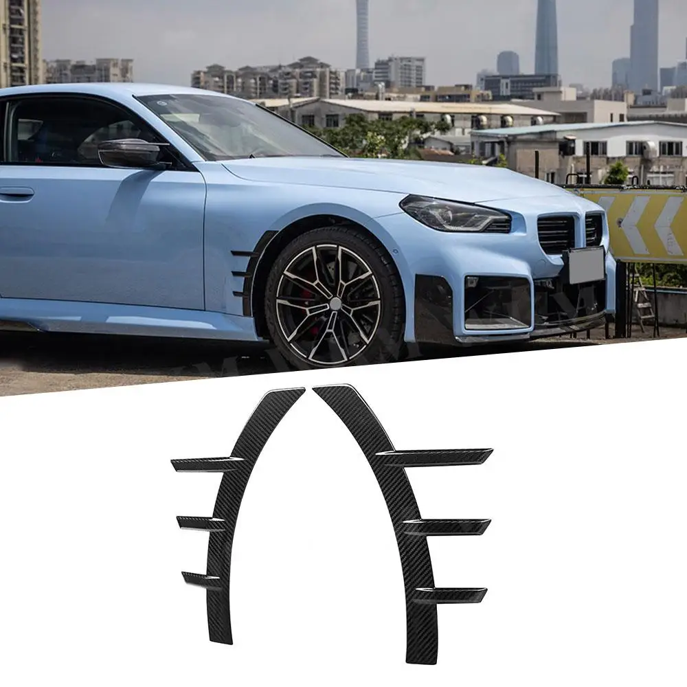 

Dry Carbon Front Bumper Wheel Eyebrow Anards Splitters Decorative for BMW 2 Series M2 G87 2 Door 2023+ FRP Car Bumper Fins Trims