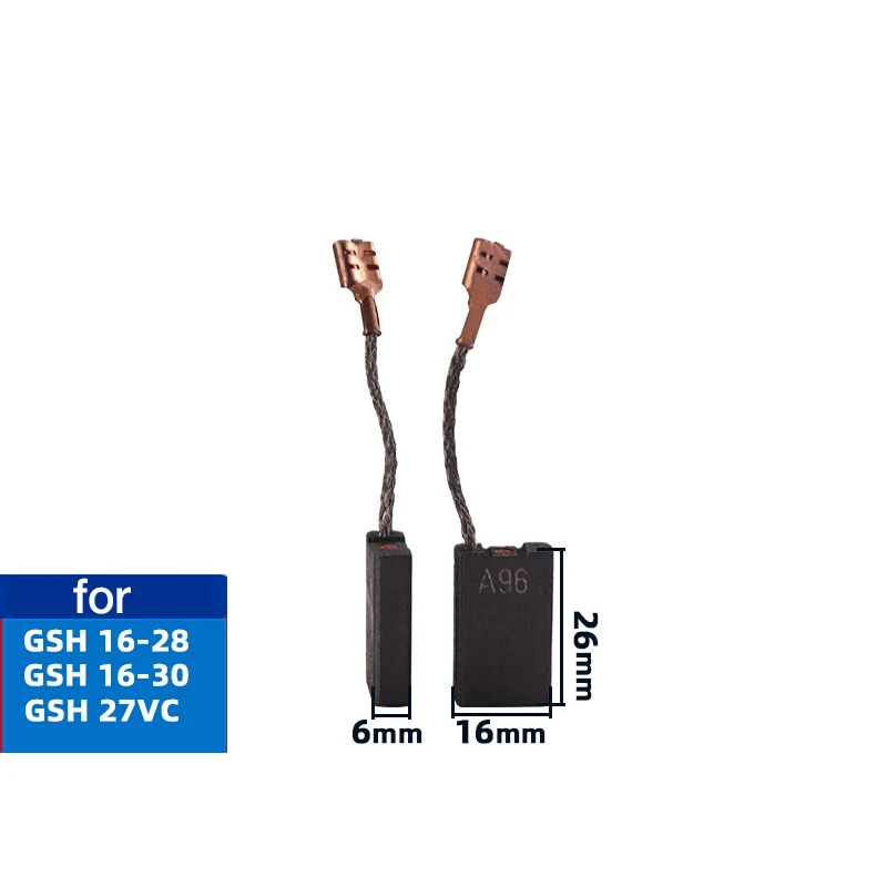 A96 Bosch GSH16-28 GSH16-30 GSH 27VC の影響のドリルのハンマーの付属品のための電気一突きのカーボン ブラシの原物 6x16x26mm