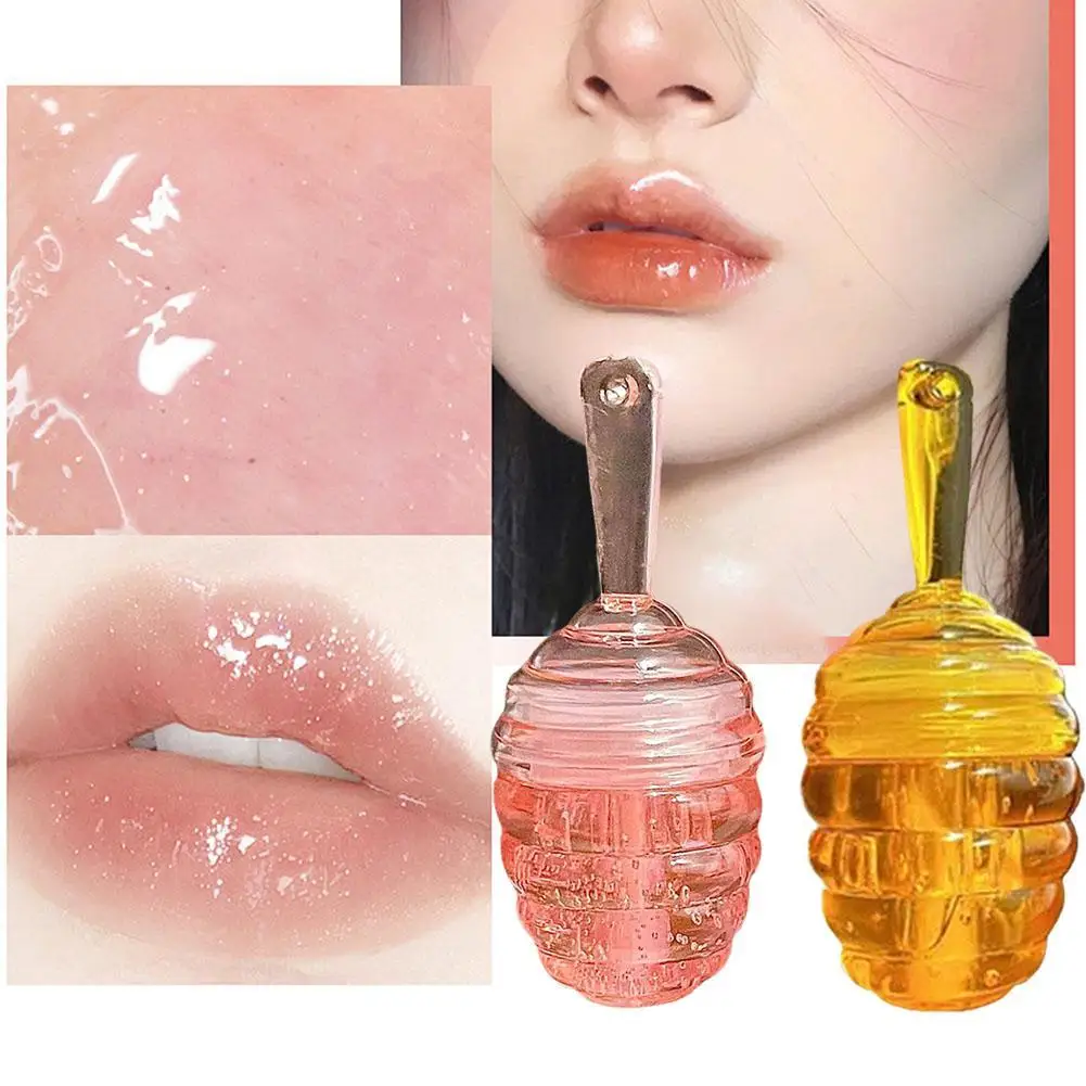 Honey Pot Lip Oil Fresh Fruit Lip Balm Long Lasting Moisturizing Clear Lip Oil Liquid Lipstick Lip Gloss Makeup Cosmetics