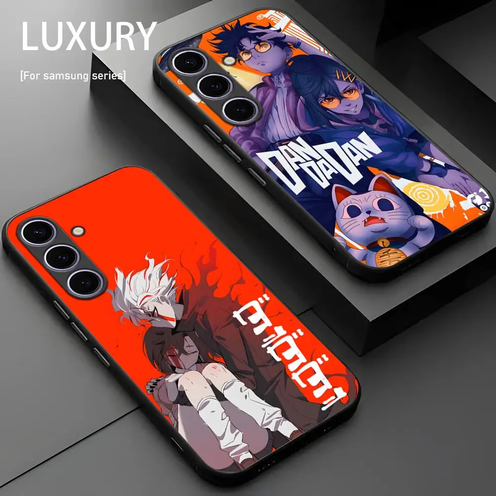 DanDaDan Hot Anime Cool Phone Case For Samsung Galaxy S25 S24 S23 S22 S21 S20 Plus Ultra Note20 Soft Black