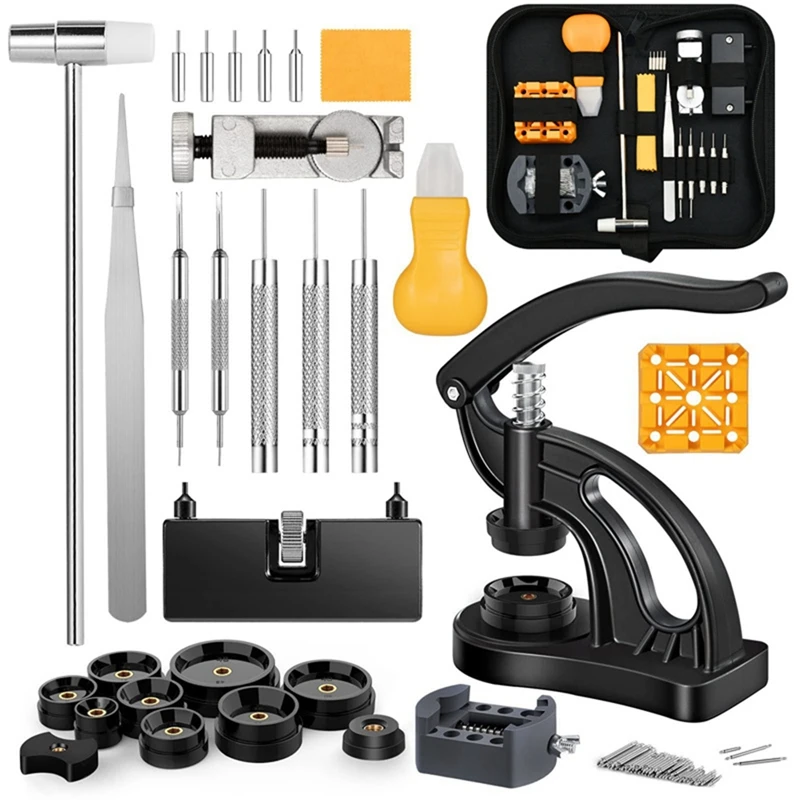 

Watch Repair Kit + Watch Press Tool, Watch Battery Replacement Tool Kit, Watch Tool Kit With Watch Link Removal Tool