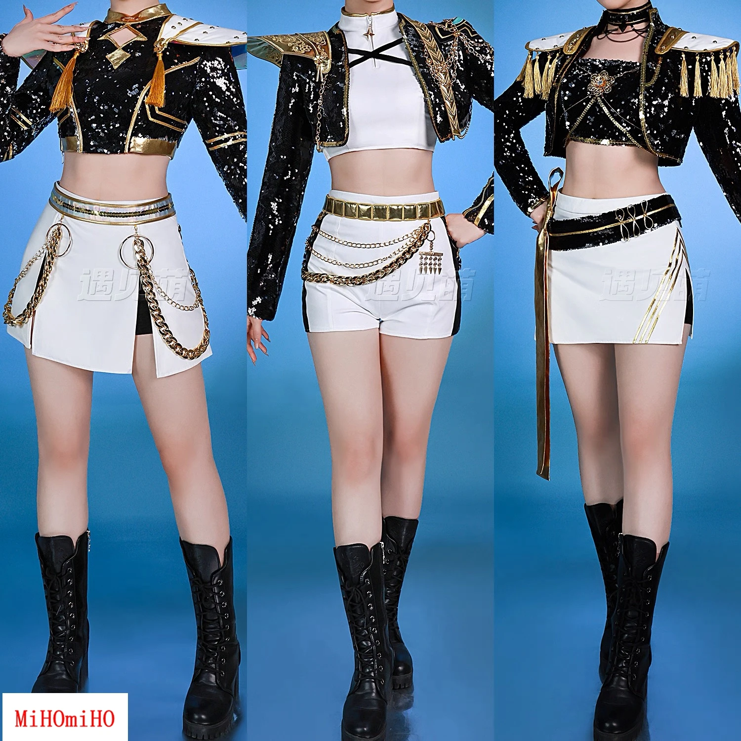 

Kpop Demon Hunters HUNTR/X Cosplay Rumi Zoey Mila White Dance Costume SET Anime Game Secondary Halloween Gifts Fashion Birthday