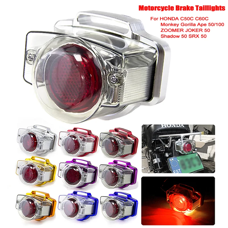 Motocicleta led traseiro parar luz da cauda lâmpada de freio luzes traseiras sinais lâmpada para honda c50 c60c macaco gorila ape 50/100 zoomer blaze
