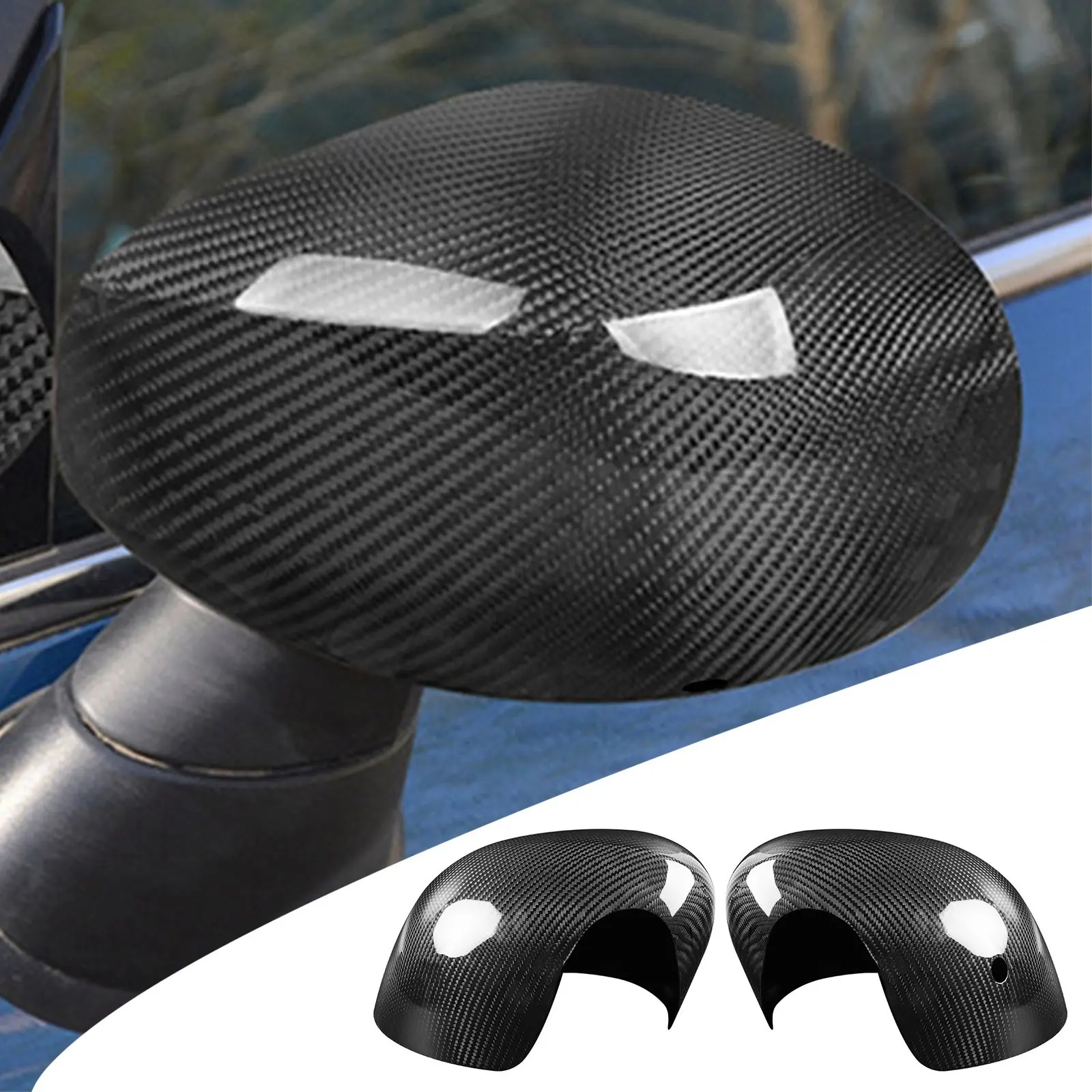 For BMW Mini Cooper S F54 F55 F56 F57 F60 2020 - 2023 With light hole Rear View Mirror Cap Cover view 2