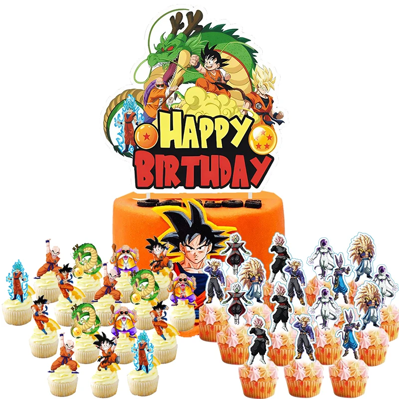 Super Mokey Theme Birthday Party Decoration DIY Cake Topper Party Supplies Kids Favors Cartoon Character Cup Cake Insert Kid Toy