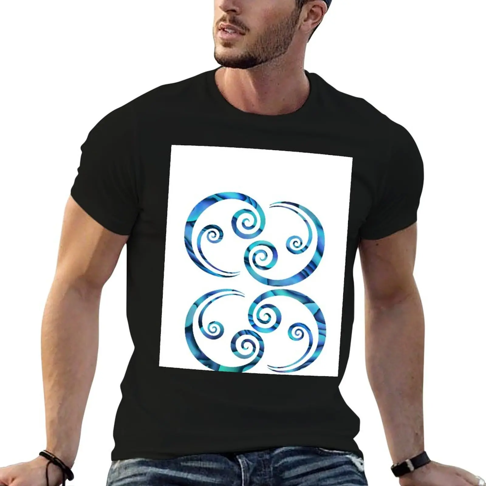 Double koru paua T-Shirt customizeds cheap stuff t shirts for men cotton