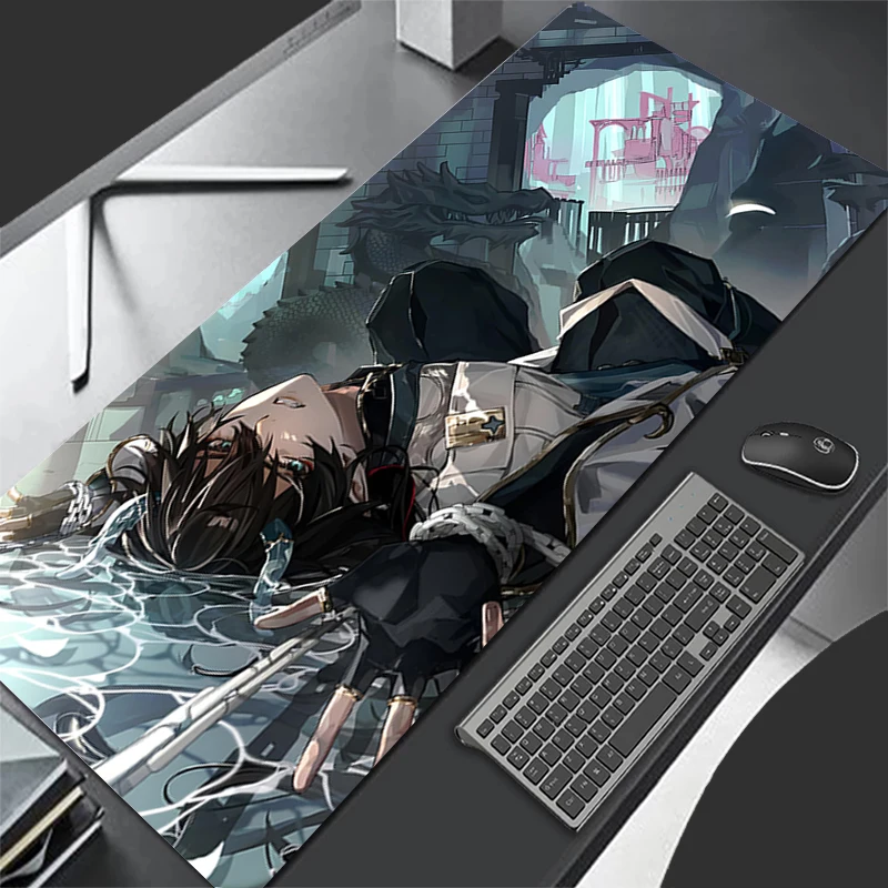 Mousepad Computer Gaming Accessories Keyboard Pad Office Rubber Mouse Pad Decoracion H-honkai Star Rail Dan Heng Desk Mouse Mat