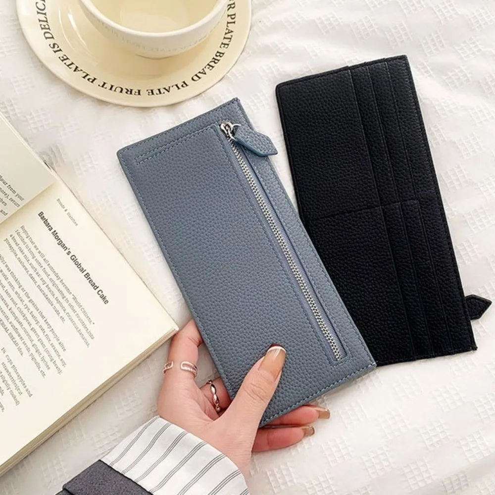 Multi Function Long PU Leather Wallets Multi Card Case Large Capacity Women Clutch Bag Zipper Pouch ID Credit Card Card Holder