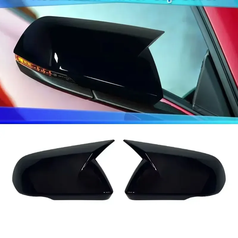 2 Stück Rückspiegelabdeckung Mit/Ohne Signalleuchte US-Version Seitenflügelspiegelkappe Auto-Zubehör Passend für Ford Mustang 2015-2022