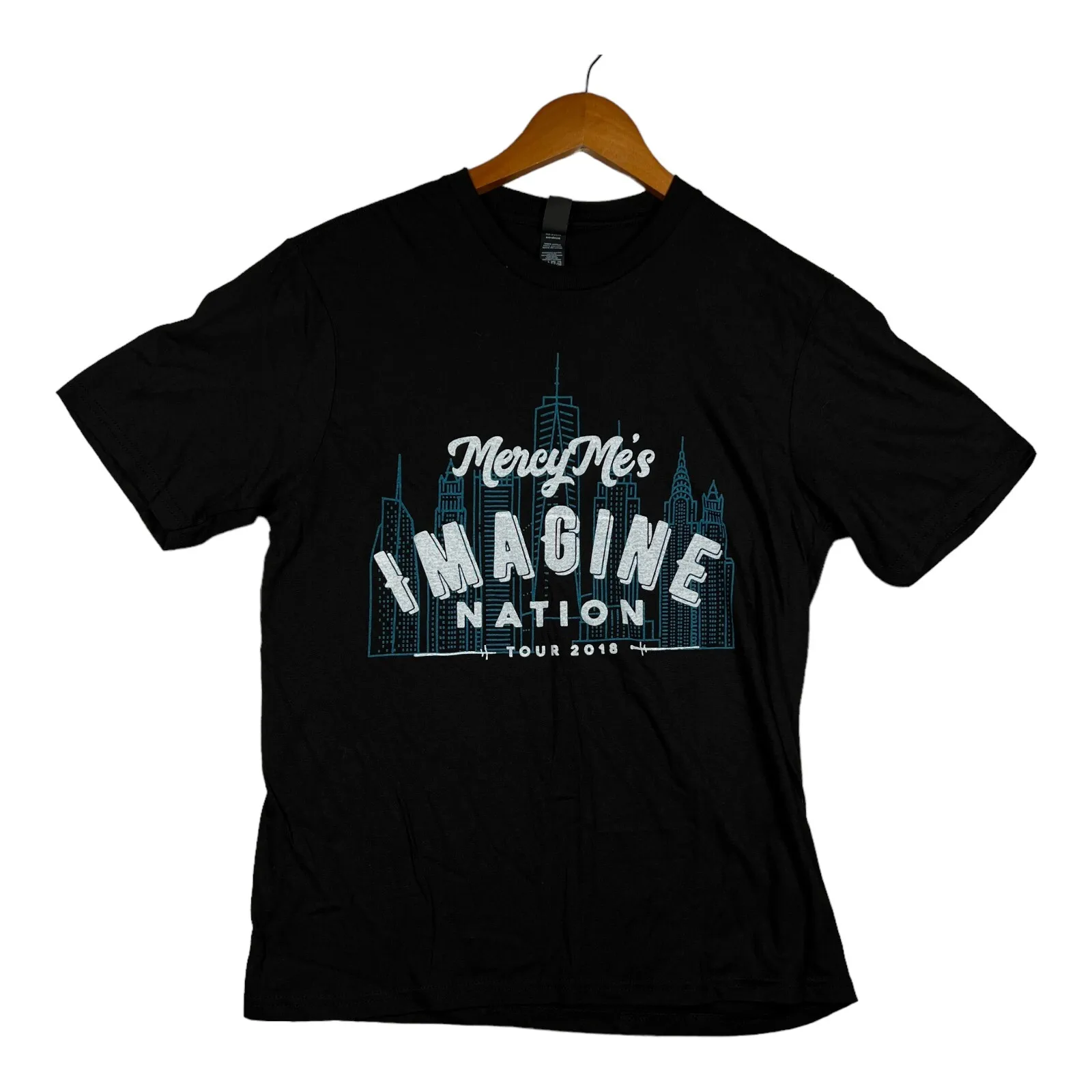 

Mercy Me's Imagine Nation Tour 2018 Christian Rock Band Men's Black T-Shirt S