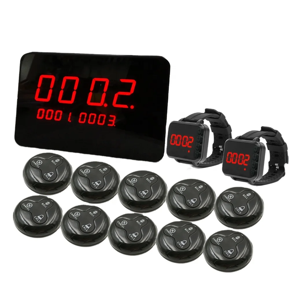 Wireless Calling System  Food Restaurant Coffee Shop Number Calling System