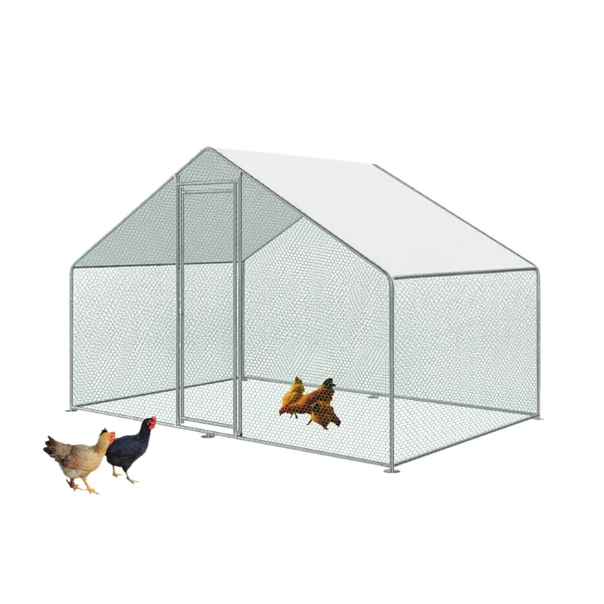 Fence outdoor large bold thickened galvanized pipe rain protection sun protection chicken coop pigeon coop breeding