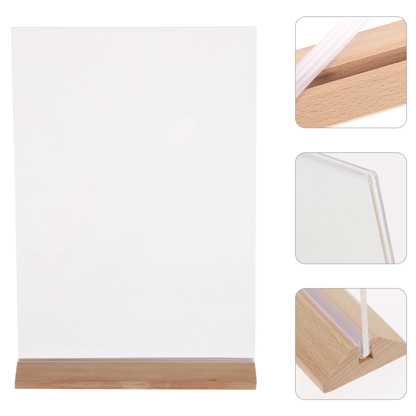 Table Card Holder Acrylic Stable Base Display Rack Menu Sign Stand Price Tags Holder Table Top
