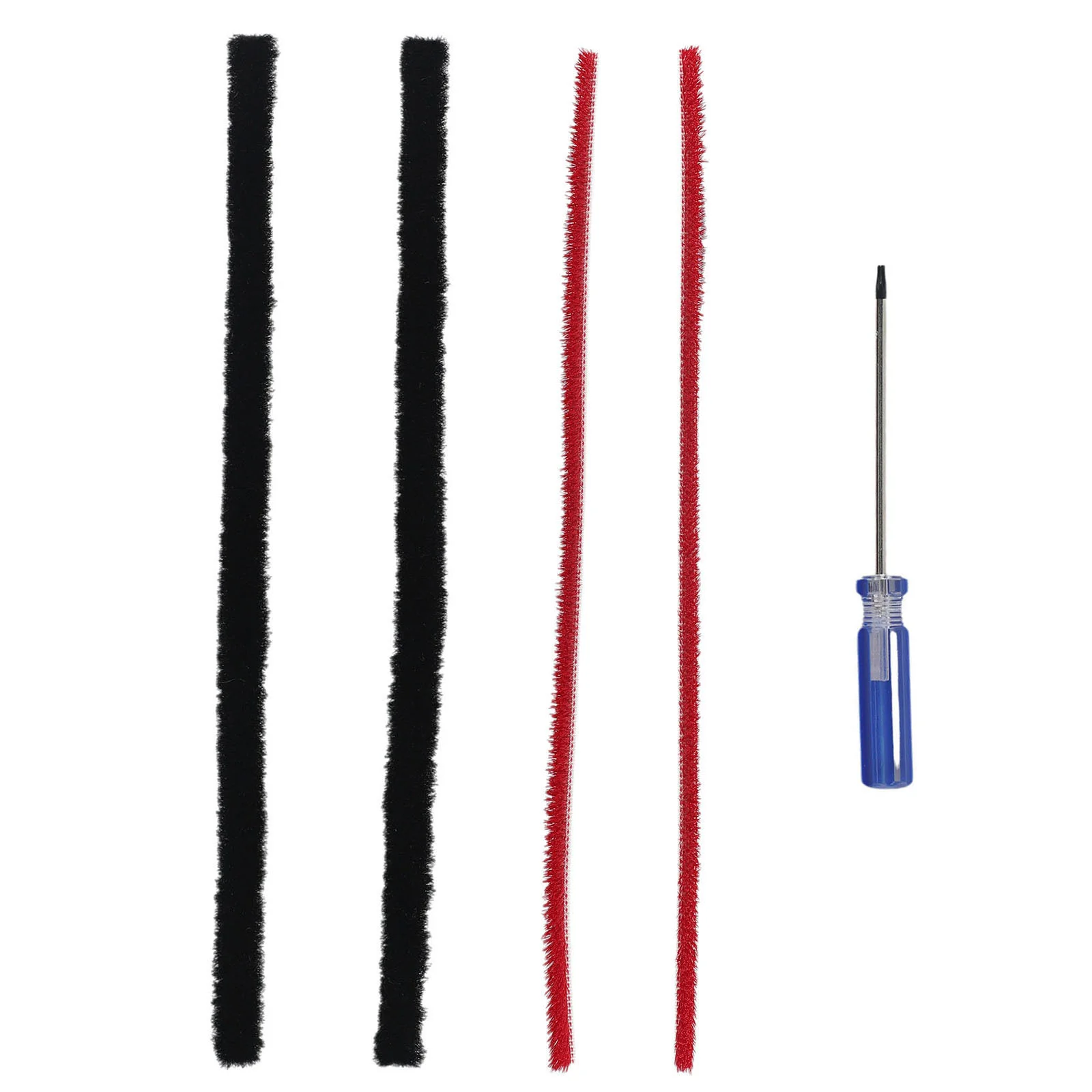 Brand New High Quality Practical Replaced Plush Strips Rolling Brush Strips Soft Plush 4piece Black Premium Material