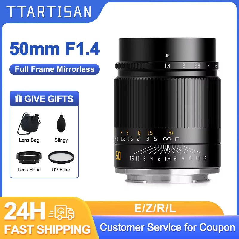 

TTArtisan 50mm F1.4 Full Frame Large Aperture Lens for Sony E Canon RF Nikon Z Sigma L Leica L Large Aperture Portrait A7MIV A7S