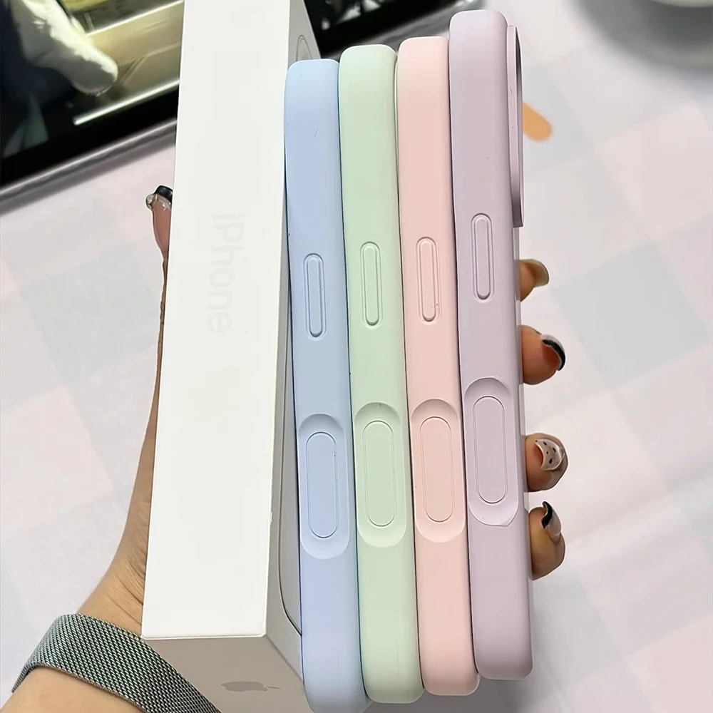 for iPhone 17 16 Pro Max Liquid Silicone Logo Phone Case For Apple 16 13 12 15 17 Pro Max 14 17Pro 11 Cover Soft Cases with Box view 5