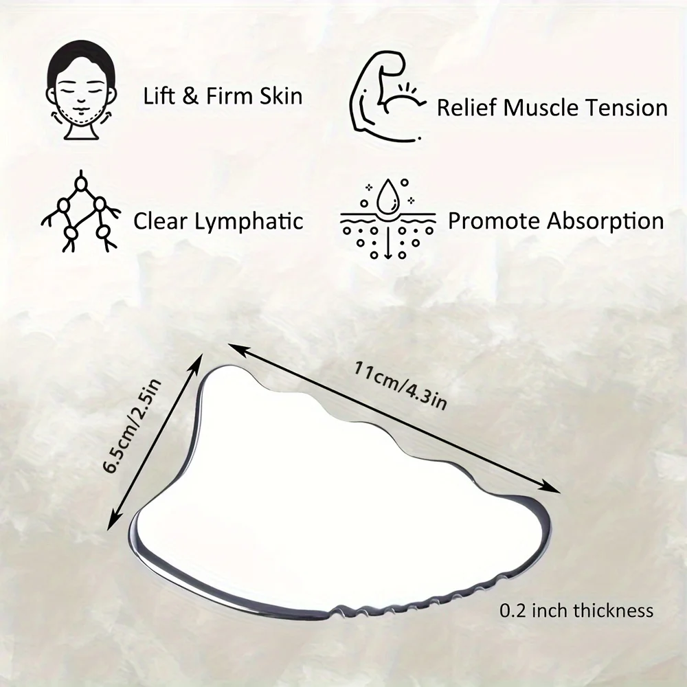 스테인리스 스틸 얼굴 마사지 괄사 도구 수동 마사지 스틱 턱선 조형 및 부기 감소 피부 관리 마사지기