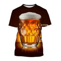 Hop Beer Festival T Shirts 2023 New Design Casual Men's Summer T-Shirts Short Sleeve 3D Printed Street T Shirt Male Clothing