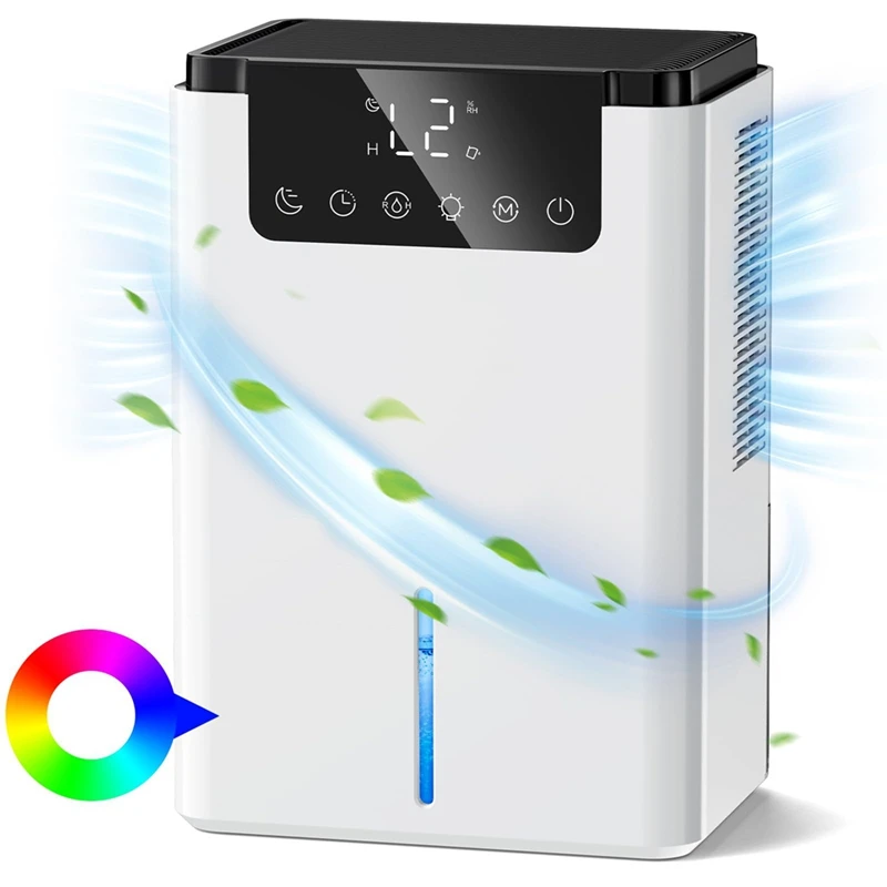 

Electric Dehumidifier, 2.2 L Room Dehumidifier, Quiet Dehumidifier With Defrosting & Sleep Mode,Air Purification EU Plug