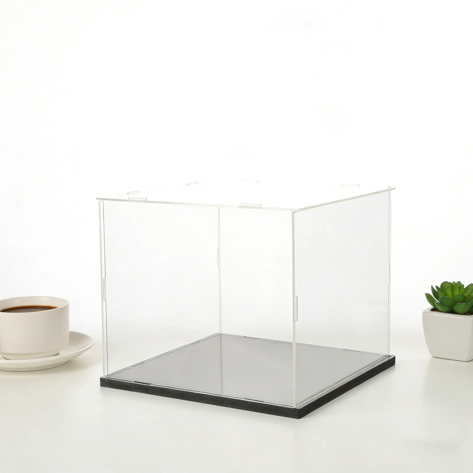 Digital Scale Windproof Cover 10.4x10.4x8.5 Clear Protective Shield Jewelry Workshop Lab Kitchen Weighing Scale Windproof Box view 2