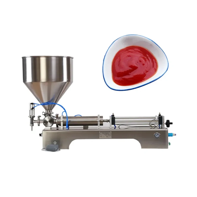 

2-Head Horizontal Pneumatic Paste Filling Machine Automatic Quantitative Packaging Machine For Sauce, Cosmetics, And Water