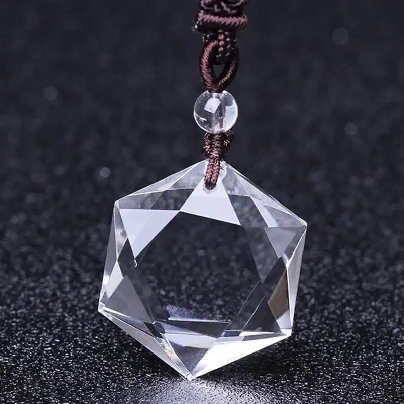 1pcs Natural White Crystal Smoky Quartz Six Pointed Star Pendant Mineral Gemstones Home Decoration Crystal Stone Crafts Gift