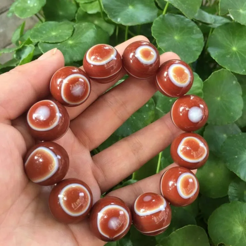 Natural Silk-wrapped Agate Bracelet for Men and Women, Fashionable and Versatile Jewelry