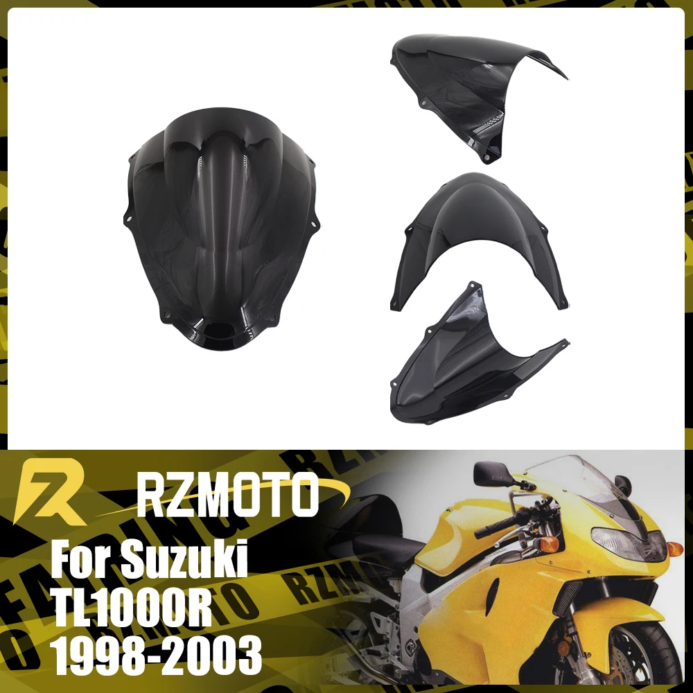 

Motorcycle Accessories Windshield For SUZUKI TL1000R 1998-2003 1999 2000 2001 2002 Front Double Bubble Wind Deflector Windscreen