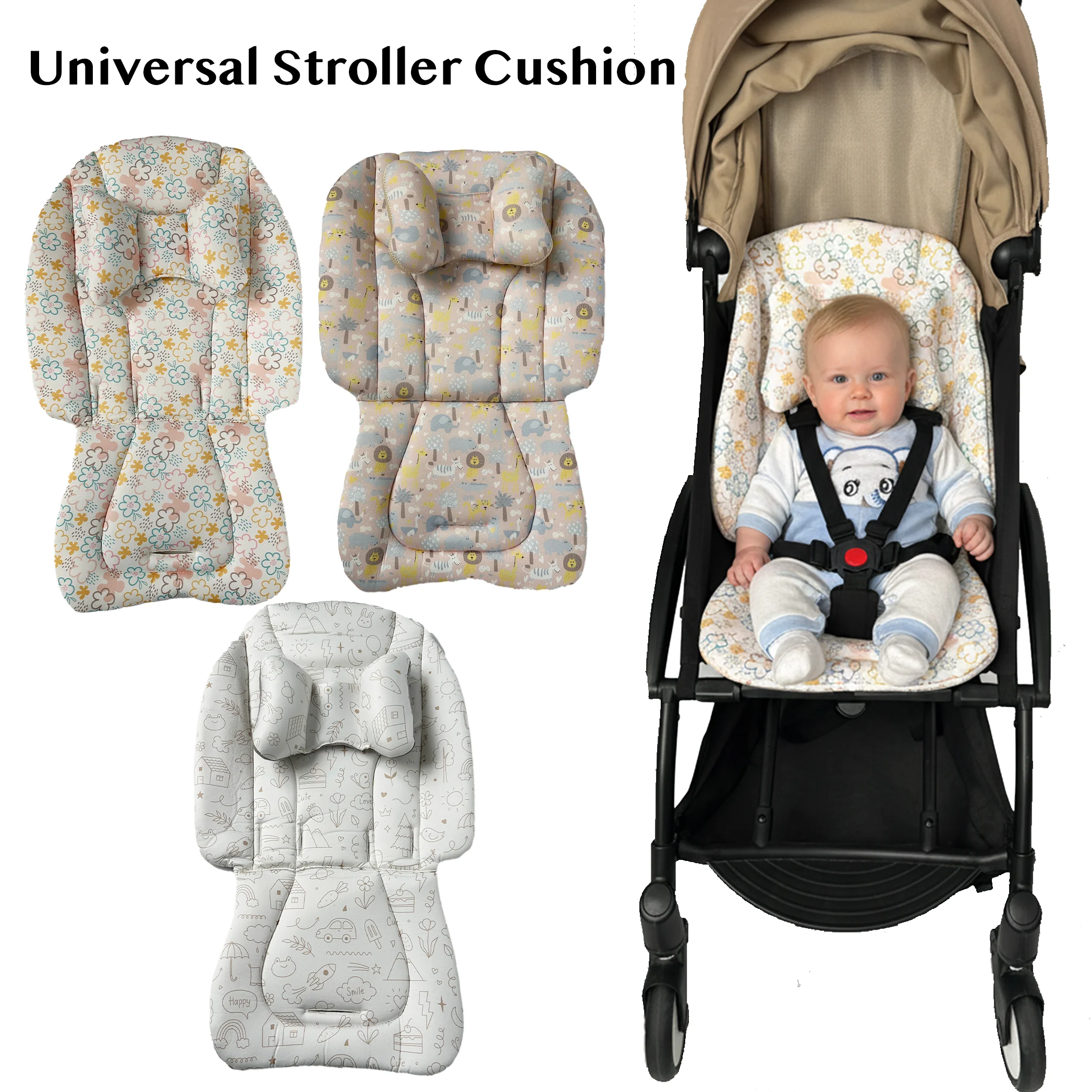 Stroller Baby Stroller Cushion Baby Stroller Cushion Infant Car Seat Support Pillow， Gifts for Babies