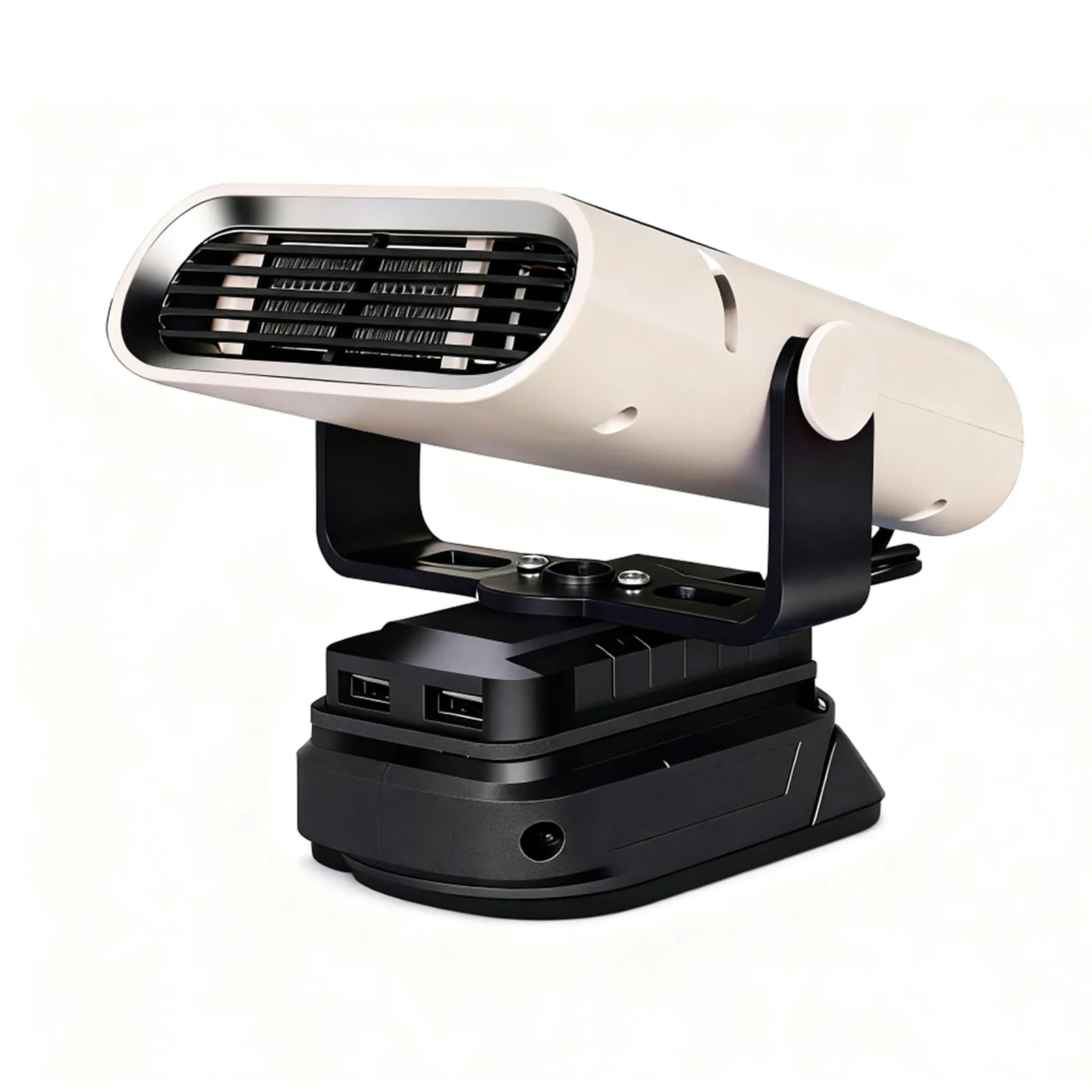 Car Heater Defogger Battery Powered 360 Degree Rotatable 160 Degree Tilt Adjustable 2 Gear Car Heater Defroster Defogger