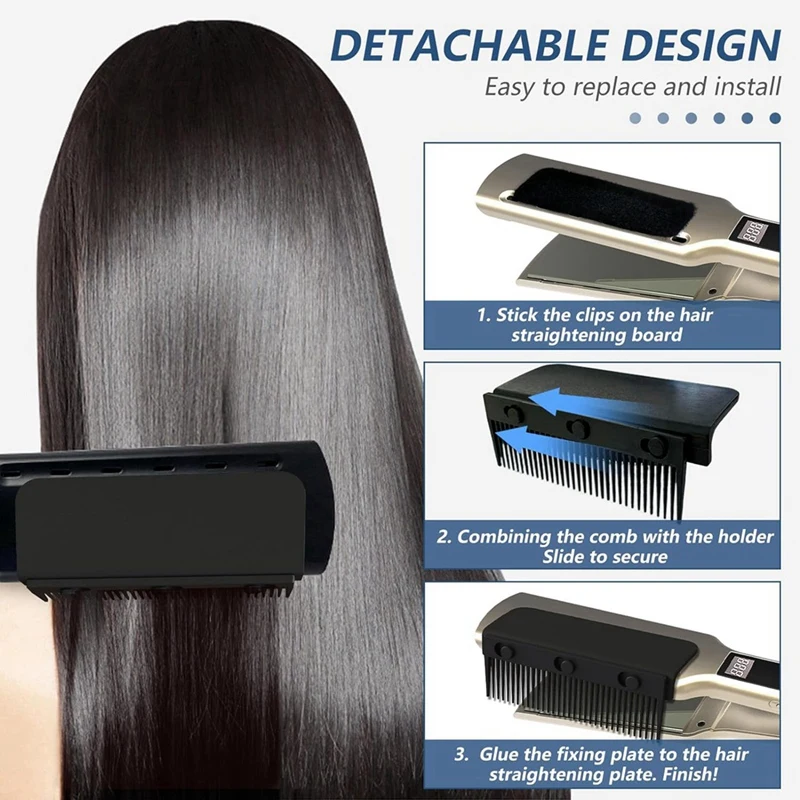 Peigne en fer plat à clipser, peigne à poignée pour fer plat, fer à lisser plat, accessoire de rêve