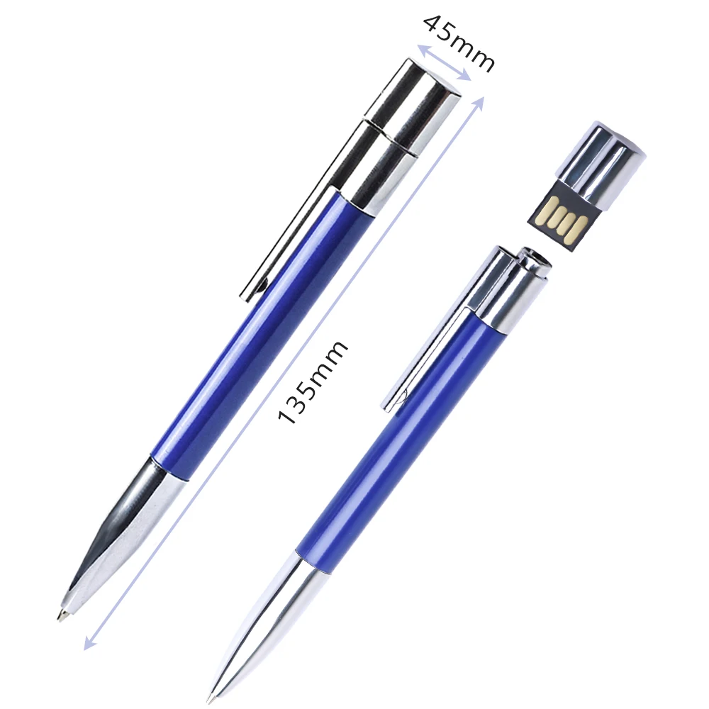 Ballpoint Pen USB Flash Drive 64GB Creative Business Gift Memory Stick Black Pen Drive 32GB Multifunctional Pendrive 16GB 8GB 4G image 2