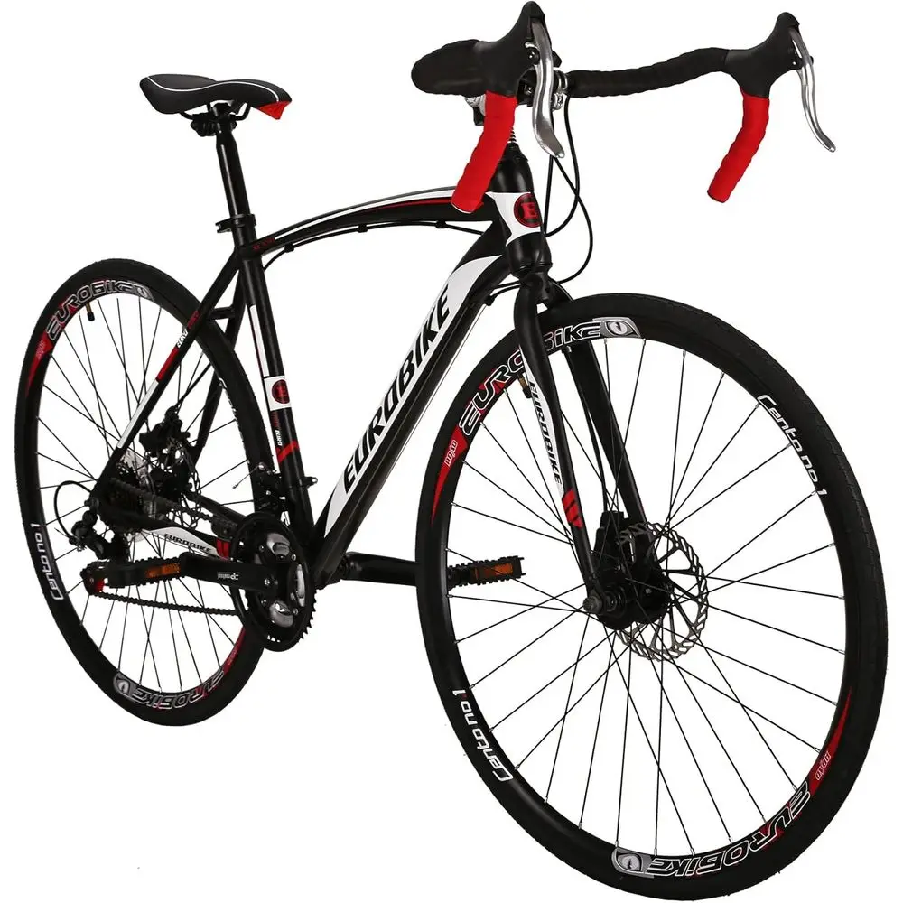 49/54cm Unisex 21-Speed Disc Brake 700C Road Bike - Black and White