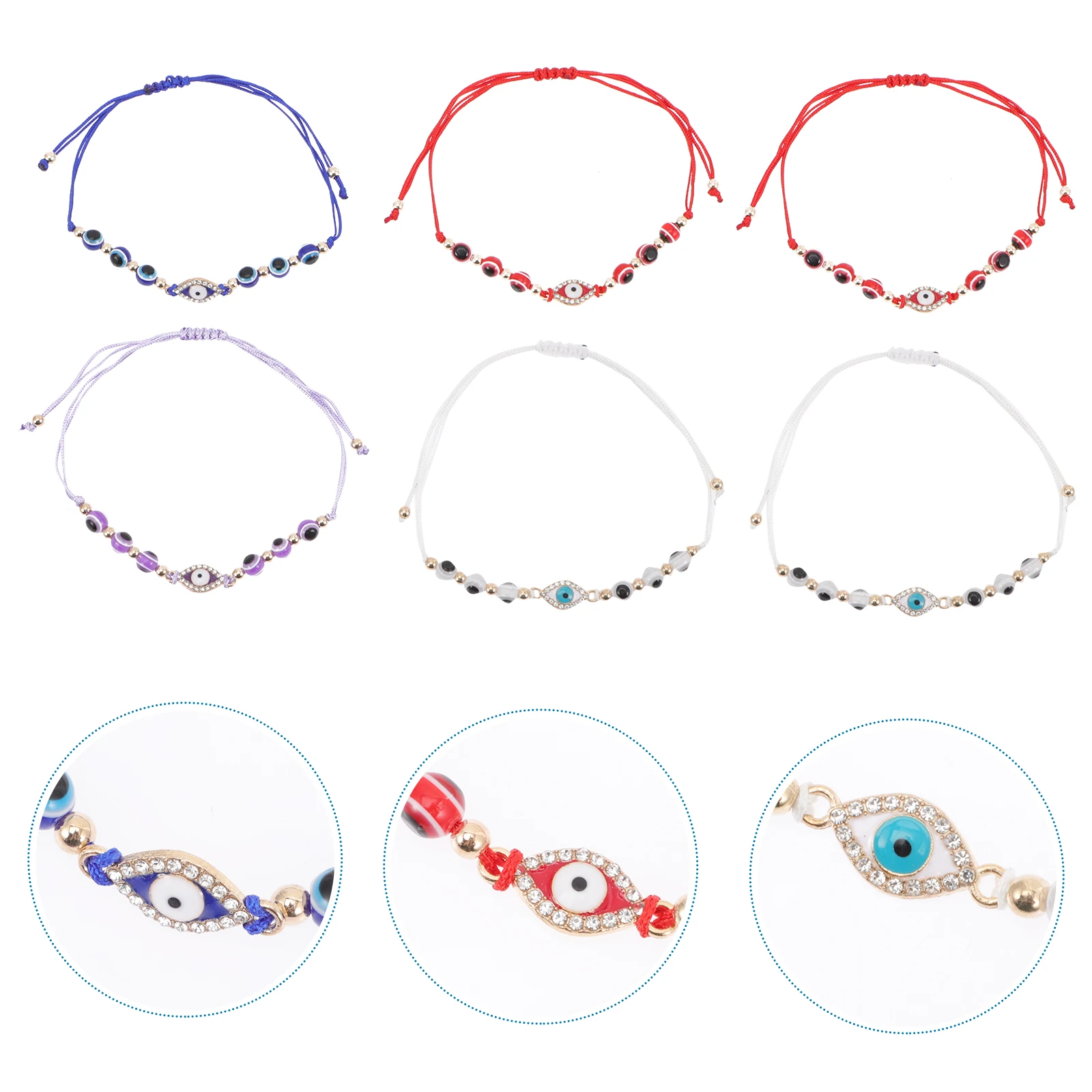 

12 Pcs Eye Bracelet Bangle Beaded Bracelets for Women Protection Bulk Eyes Jewelry Nourishing Smooth Anti Aging Gift