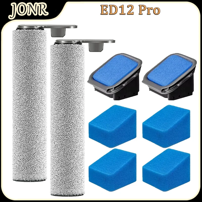 For JONR ED12 Pro Robot Vacuum Cleaner Accessories Main Roller Brush Filter Sponge Replacement Parts