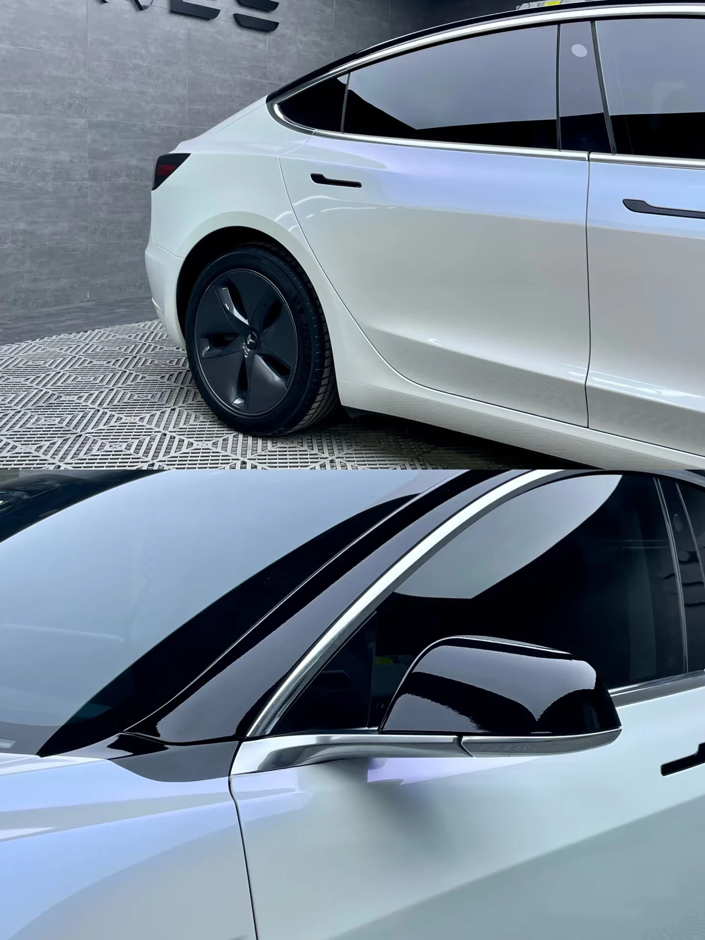 

Пленка для оклейки салона автомобиля PET Blue White Pearl с эффектом перелива