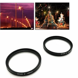 Rotatable Cross Star Filter Adjustable Lens Filter for 40.5 46 49 52 58 62 67 72 mm Lenses Nikon Sony DSLR Camera 4/8 Point Line