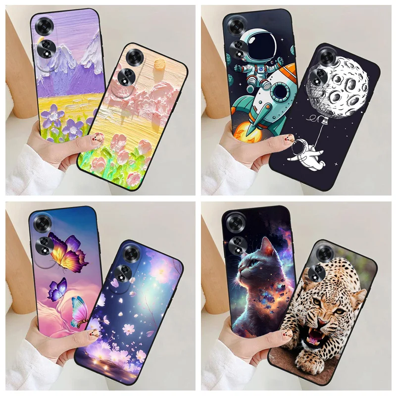 For OPPO A60 4G Phone Case astronaut Silicone Camera Protection Back Cover For OPPOA60 CPH2631 6.67 inch Funda Coque OPPO A60 4G