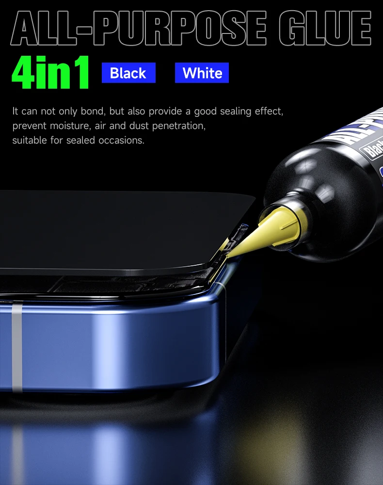 MECHANIC G7 All-Purpose Glue 30cc 10Pcs Head Mobile Phone Frame Caulking Glue Structure Adhesive Phone Edge Screen Black White