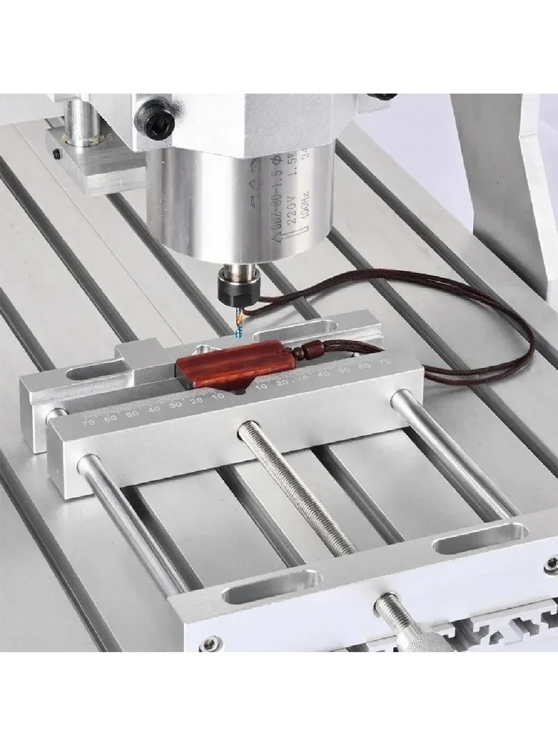 Flat Nose Clamping Vise with Laser Engraving Scale, Drill Grinder Holder for Engraving Machine