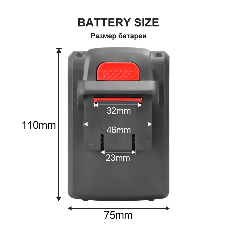 Original 21v 1500Mah Electric Drill Li-ion Battery Rechargeable Cordless Screwdriver Drill 18650 Lithium Battery For Power Tool