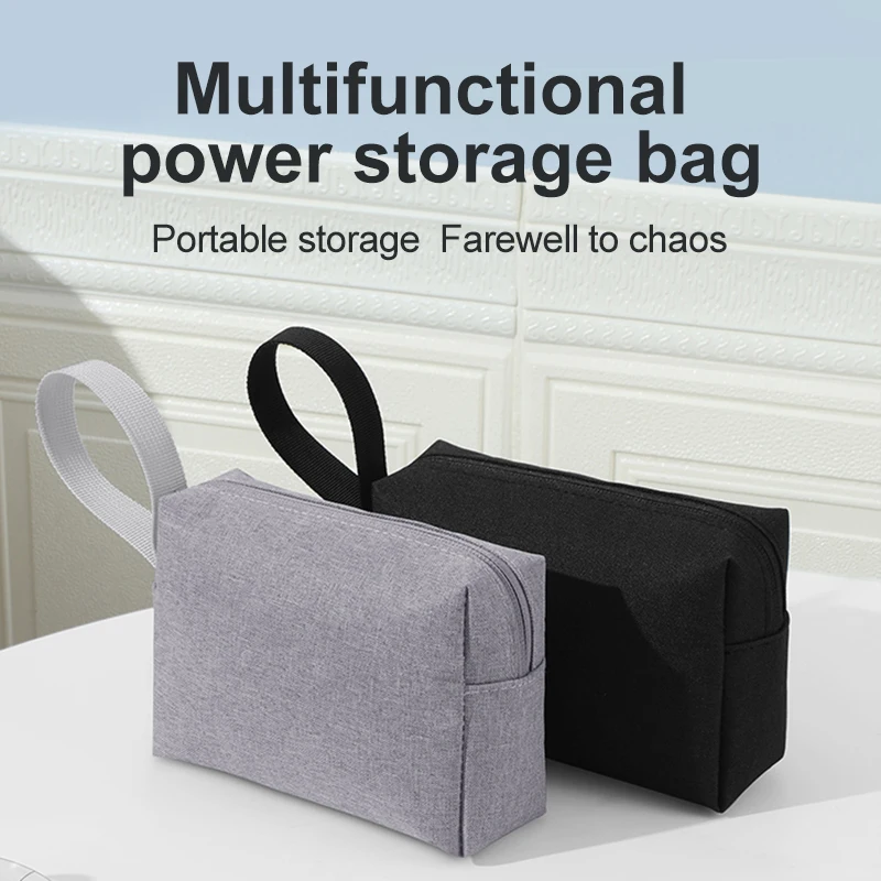 Bolsa portátil para dispositivos, organizador de viaje, Cargador USB, ratón, auriculares inalámbricos, bolsa de almacenamiento, estuche de accesorios pequeños electrónicos