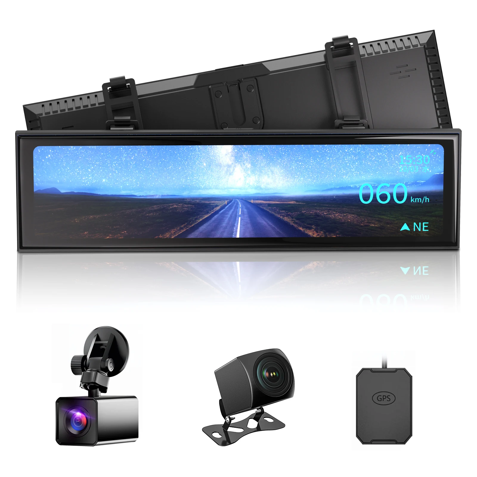 Front And Rearview Mirror Camera Android Dash Cam 4 Channel Dvr Motherboard