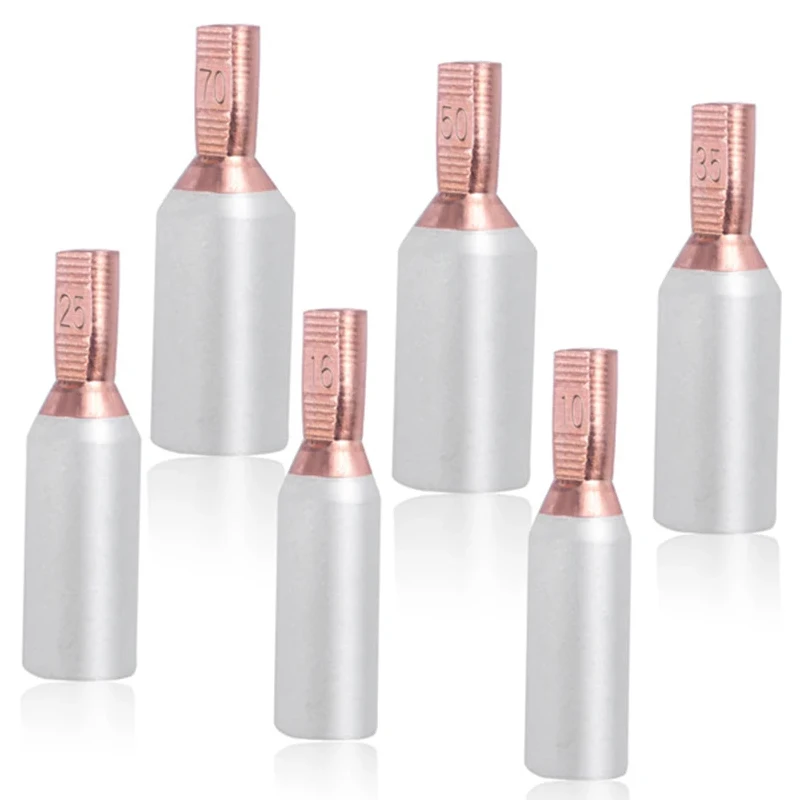 20Pcs GTLA-10/16/25/35/50/70 Electric Meter Box Terminal Copper Aluminum Wire Small Circuit Breaker Pin Connector Cable Lugs