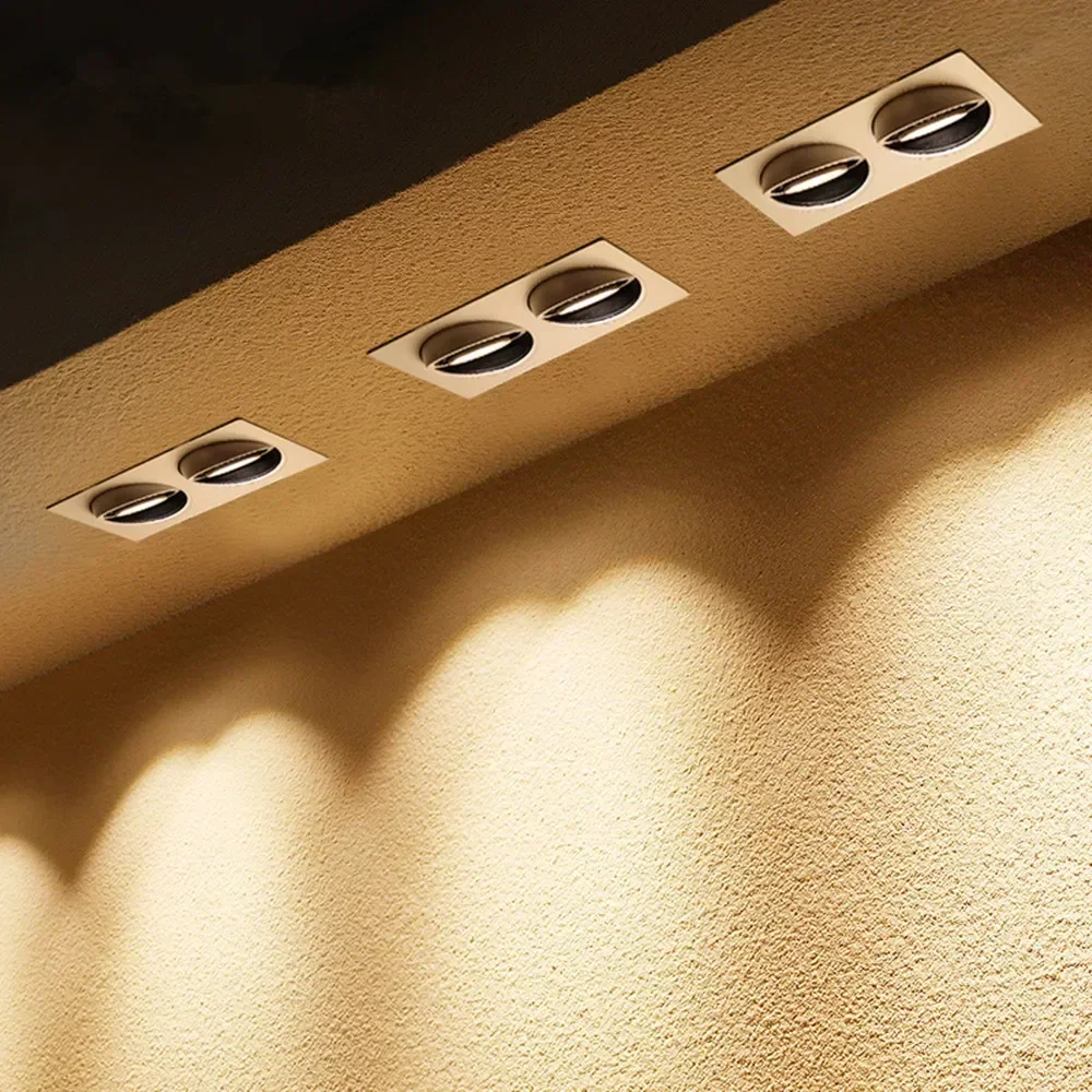 Dimmable Led Downlight Single/Double Head Spot lights COB Downlight led Angle Adjustable Living Room Bedroom Ceiling Lamps