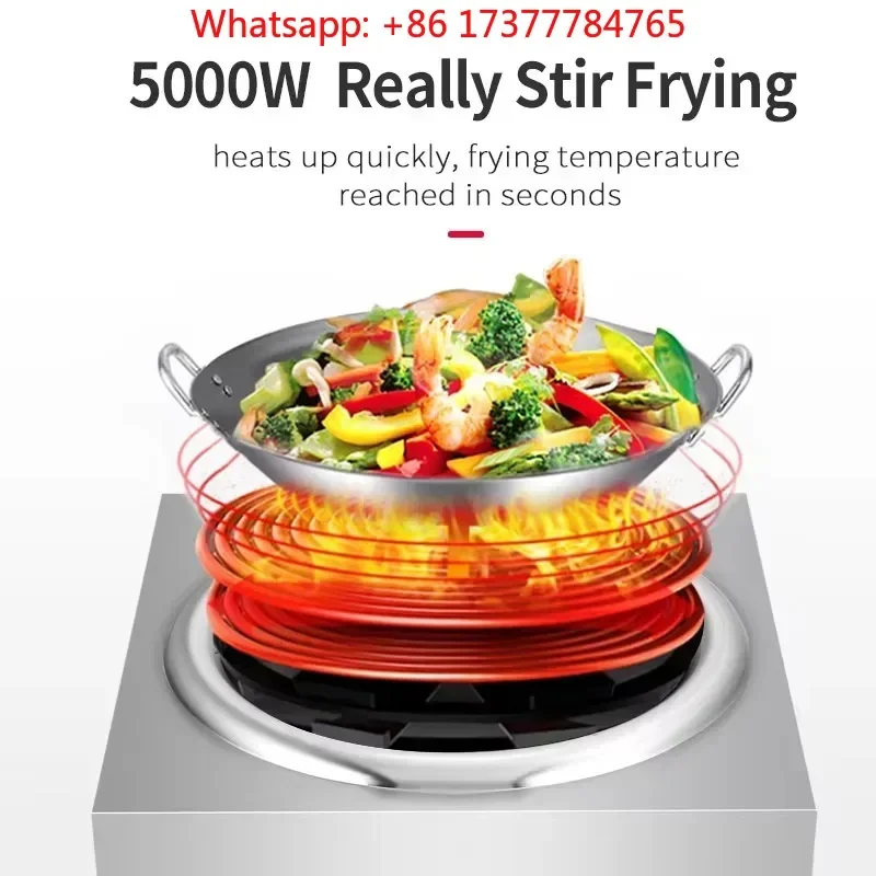 Commercial Concave Wok Burner Range 5KW 380V High-power In-Smart Induction Cooker Wholesale