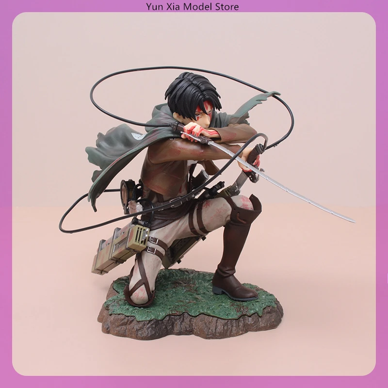 18cm Attack On Titan Rival Ackerman Anime Battle Damage Edition Figure Model Statue Collection Desktop Decoration Ornament Toys